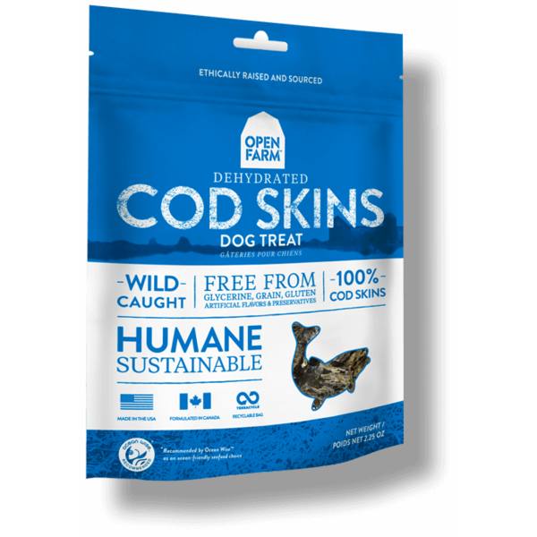 Open Farm Inc. Open Farm Dehydrated Dog Treats Cod Skins 4.5 oz