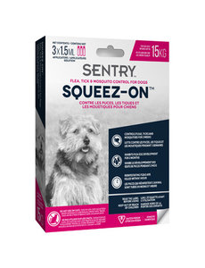 Sentry Sentry Squeez-On Flea, Tick & Mosquito Control, For Dogs (up to 15 kg)