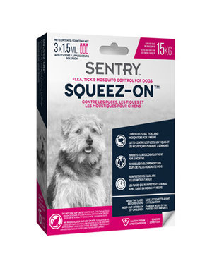 Sentry Sentry Squeez-On Flea, Tick & Mosquito Control, For Dogs (up to 15 kg)