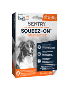 Sentry Sentry Squeez-On Flea, Tick & Mosquito Control, For Dogs (15-30 kg)