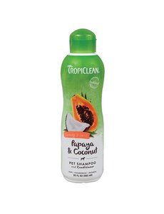 TropiClean Tropiclean Papaya And Coconut 2 in 1 Shampoo and Conditioner Dog/Cat 20 oz