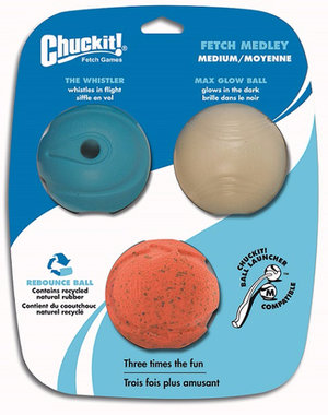 Chuckit! Chuck It! Variety Pack Fetch Balls Medium (3 Pack)