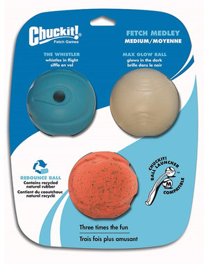 Chuckit! Chuck It! Variety Pack Fetch Balls Medium (3 Pack)