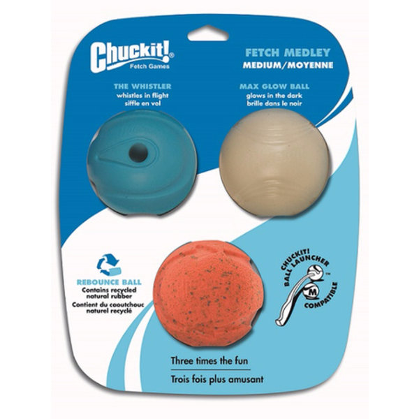 Chuckit! Chuck It! Variety Pack Fetch Balls Medium (3 Pack)