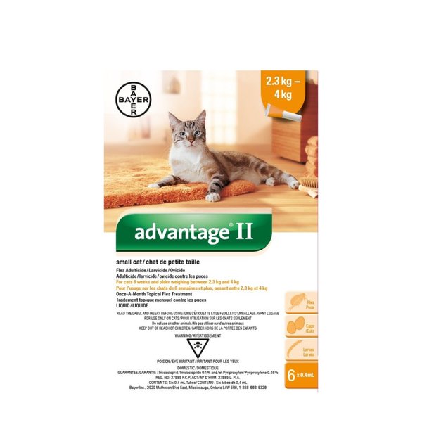 Elanco Bayer Advantage II Small Cat 2.3kg-4kg