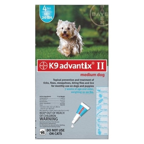 Elanco Bayer Advantix II Medium Dog 4.6kg-11kg