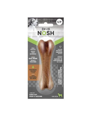 Zeus Zeus Nosh Chew Toy For All Chewers-Natural Wood