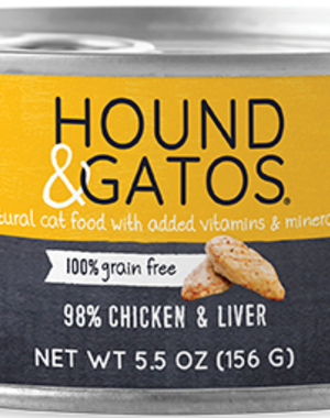 Hound & Gatos Hound & Gatos Chicken & Chicken Liver Complete Meal For Cats 5.5oz