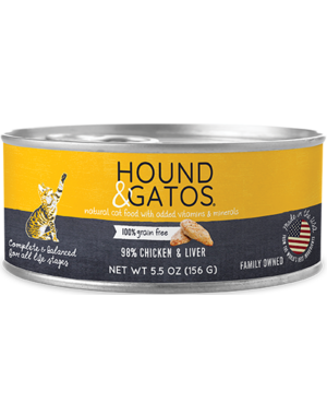 Hound & Gatos Hound & Gatos Chicken & Chicken Liver Complete Meal For Cats 5.5oz