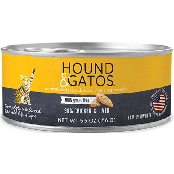 Hound & Gatos Hound & Gatos Chicken & Chicken Liver Complete Meal For Cats 5.5oz