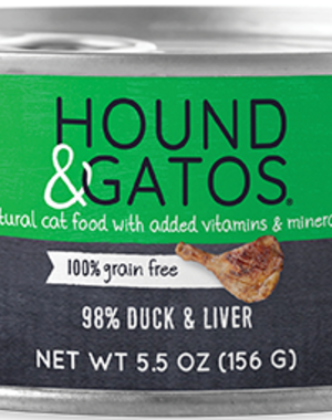 Hound & Gatos Hound & Gatos Duck Complete Meal For Cats 5.5oz