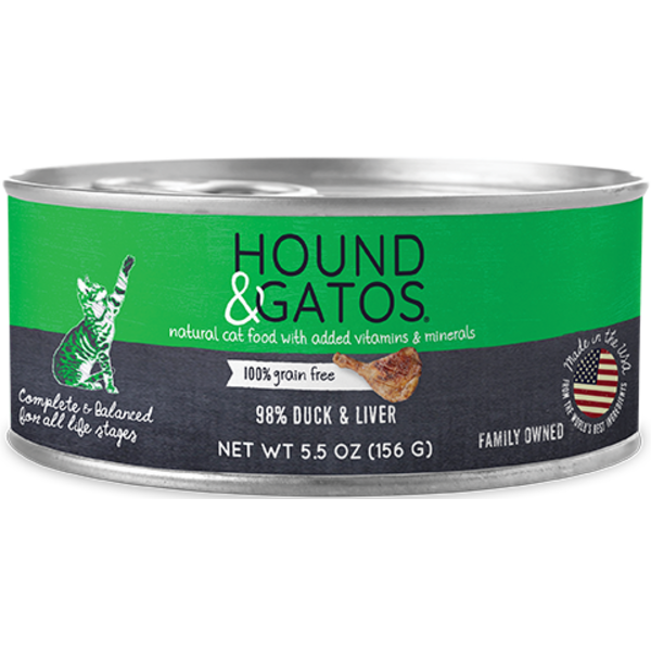 Hound & Gatos Hound & Gatos Duck Complete Meal For Cats 5.5oz