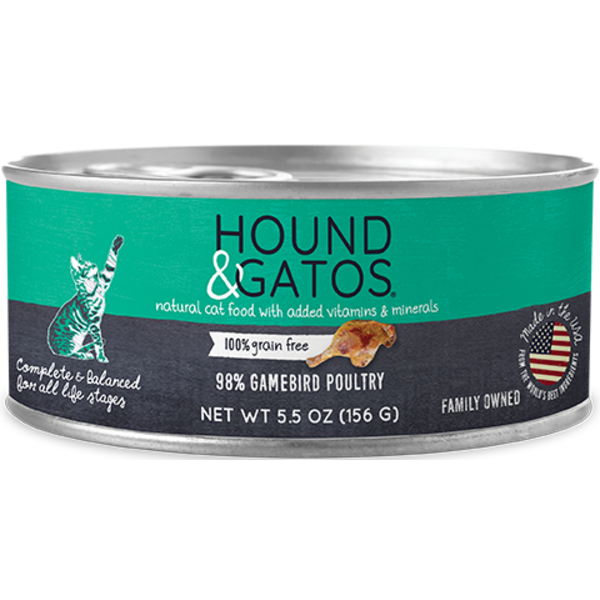 Hound & Gatos Hound & Gatos Gamebird Complete Meal For Cats 5.5oz