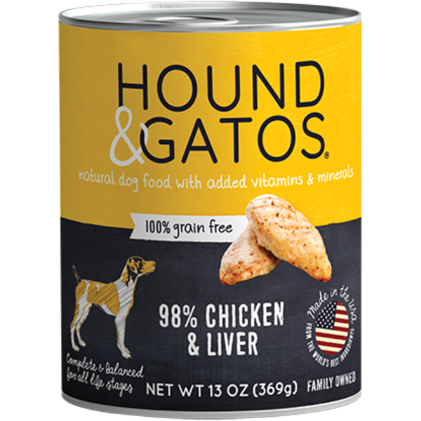 Hound & Gatos Hound & Gatos Chicken & Chicken Liver Complete Meal For Dogs 13oz