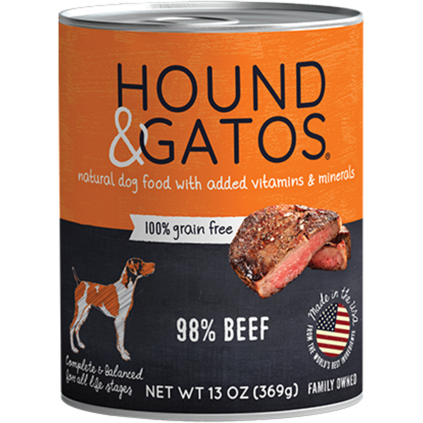 Hound & Gatos Hound & Gatos Beef Complete Meal For Dogs 13oz