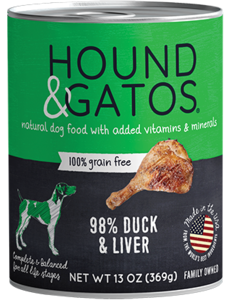 Hound & Gatos Hound & Gatos Duck complete Meal For Dogs 13oz