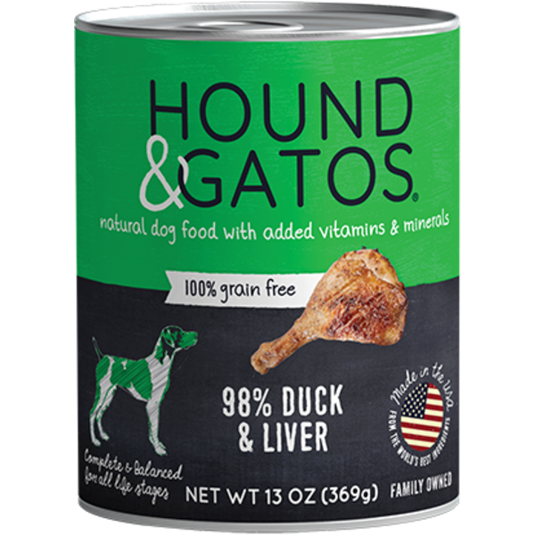 Hound & Gatos Hound & Gatos Duck complete Meal For Dogs 13oz