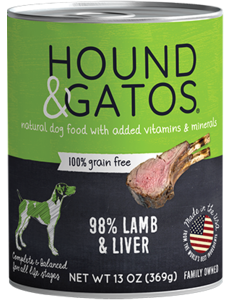 Hound & Gatos Hound & Gatos Lamb & Lamb Liver Complete Meal For Dogs 13oz