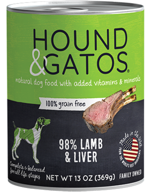 Hound & Gatos Hound & Gatos Lamb & Lamb Liver Complete Meal For Dogs 13oz