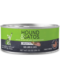 Hound & Gatos Hound & Gatos Lamb & Lamb Liver Complete Meal For Cats 5.5oz