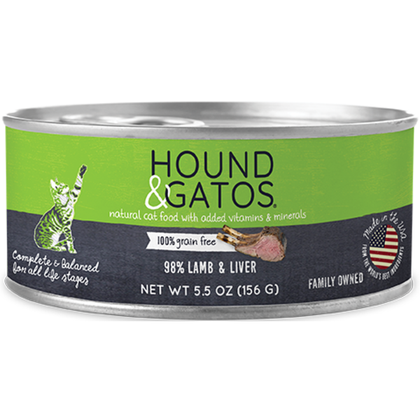 Hound & Gatos Hound & Gatos Lamb & Lamb Liver Complete Meal For Cats 5.5oz