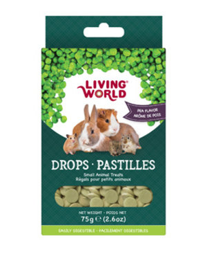 Living World Living World Drops Small Animal Treat Pea Flavour 75g