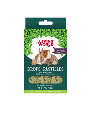 Living World Living World Drops Small Animal Treat Pea Flavour 75g