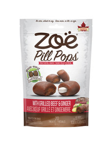 Zoe Zoe Pill Pops, 3.5 oz, Grilled Beef with Ginger