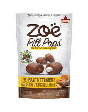 Zoe Zoe Pill Pops, 3.5 oz, Peanut Butter with Honey