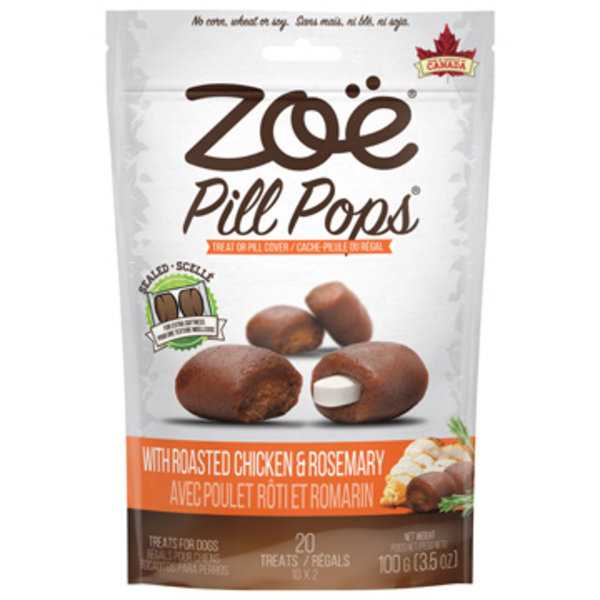 Zoe Zoe Pill Pops, 3.5 oz, Roasted Chicken with Rosemary