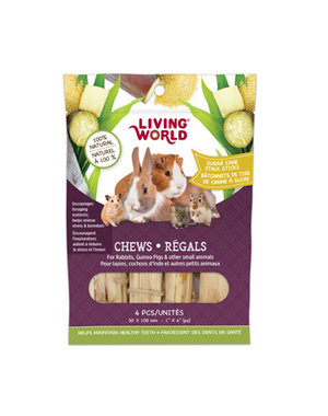 Living World Living World Small Animal Chews - Sugarcane Stalk Sticks - 4 pieces
