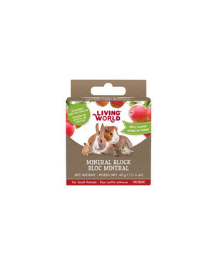 Living World Living World Small Animal Mineral Blocks - Apple Flavour - Small - 40 g