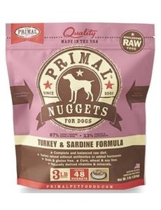 Primal Pet Foods Inc. Primal Frozen Turkey & Sardine Nuggets for Dogs 3lb