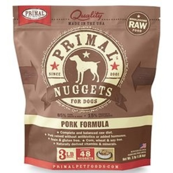 Primal Pet Foods Inc. Primal Frozen Pork Nuggets for Dogs 3LB