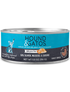 Hound & Gatos Hound & Gatos Salmon, Mackerel & Sardine Complete Meal For Cats 5.5oz