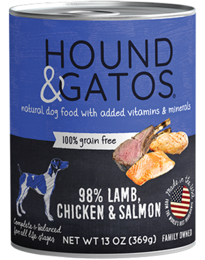 Hound & Gatos Hound & Gatos Lamb Chicken & Salmon complete Meal For Dogs 13oz