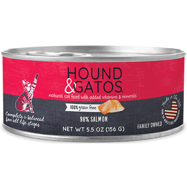 Hound & Gatos Hound & Gatos Salmon Complete Meal For Cats 5.5oz