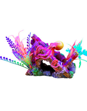 Marina Marina iGlo Ornament - Ship's Bow with Octopus and Plants - Small - 14 cm (5.5 in)