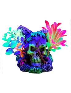 Marina Marina iGlo Ornament - Skull with Vines and Plants - 11 cm (4.5 in)