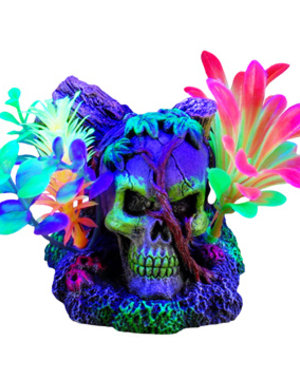 Marina Marina iGlo Ornament - Skull with Vines and Plants - 11 cm (4.5 in)