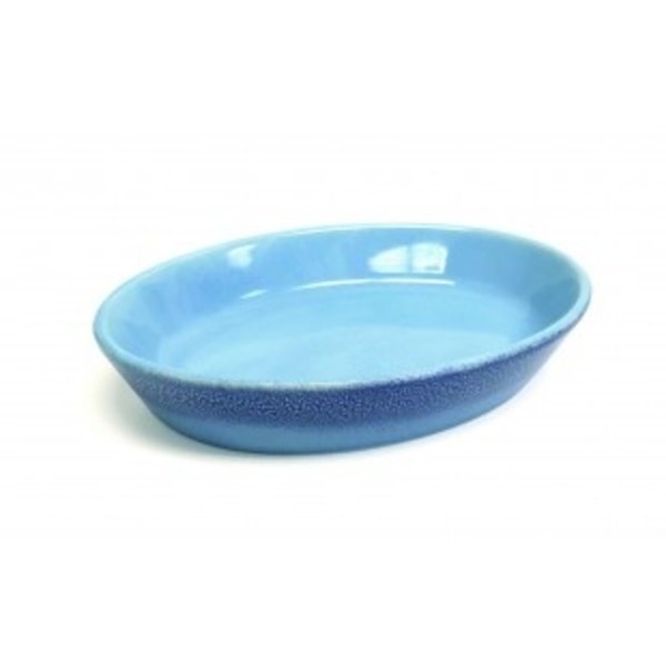 Pioneer Pet Products Pioneer Pet Ceramic Dish Oval Blue Reactive