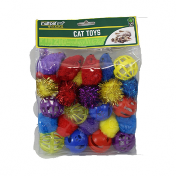 Multipet Products Multipet Cat Toys Value Pack 24pc.