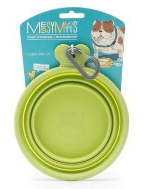 Messy Mutts Messy Mutts Collapsible Bowl Green