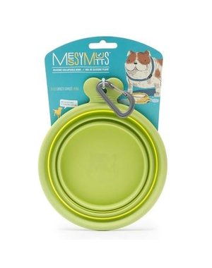 Messy Mutts Messy Mutts Collapsible Bowl Green