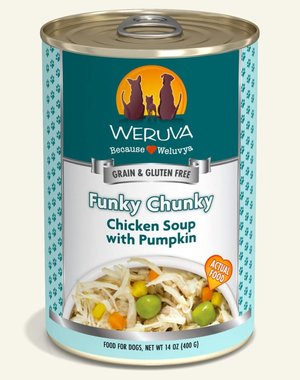 WeRuVa Weruva Dogs in the Kitchen Funky Chunky Chicken Soup With Pumpkin 14 oz
