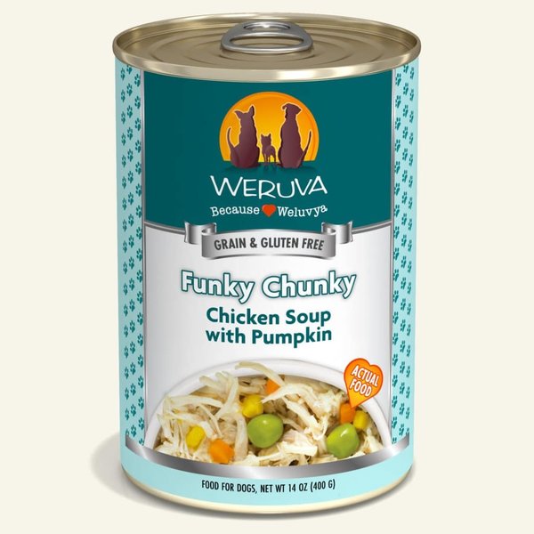 WeRuVa Weruva Dogs in the Kitchen Funky Chunky Chicken Soup With Pumpkin 14 oz