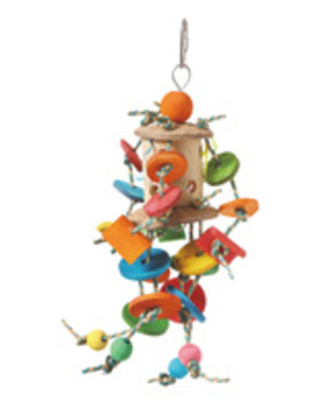 Hari Hari Smart Play Enrichment Parrot Toy -Coconut Merry-Go-Round