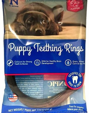 NPIC NPIC N-Bone Puppy Teething Ring Blueberry & BBQ Flavor Single