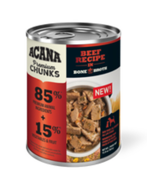 Acana Acana Premium Chunks Beef Recipe in Bone Broth 12.8oz