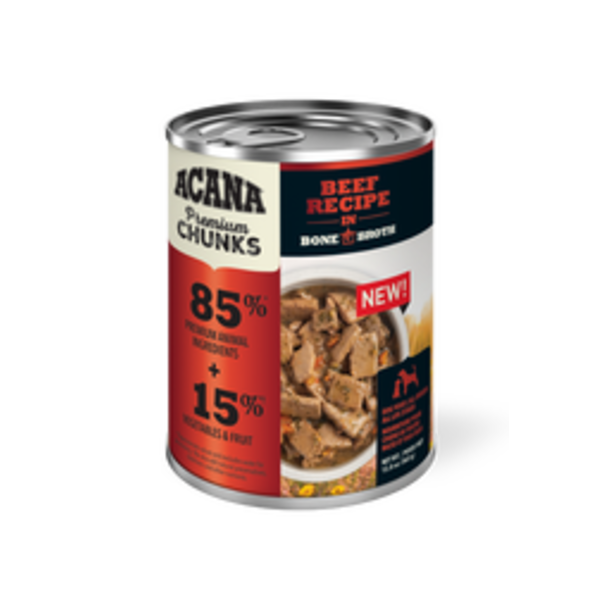 Acana Acana Premium Chunks Beef Recipe in Bone Broth 12.8oz
